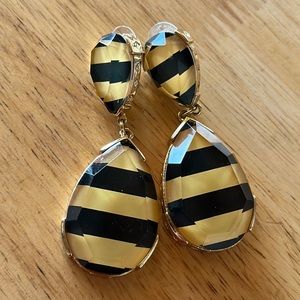 Bumble Bee Colored Dangle Pierced Earrings